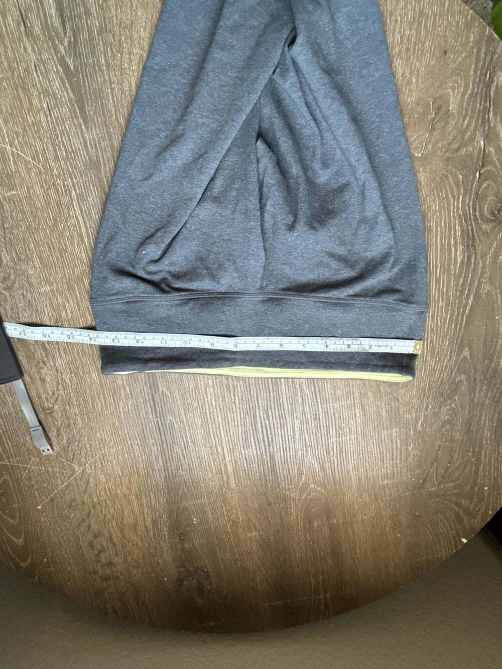 Lululemon Still Falling Crop Leggings Charcoal Gray Green Size 6 - Picture 7 of 8